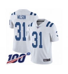 Men's Indianapolis Colts #31 Quincy Wilson White Vapor Untouchable Limited Player 100th Season Football Jersey
