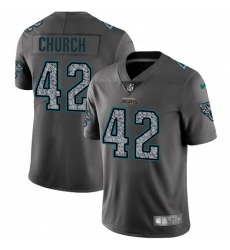 Men's Nike Jacksonville Jaguars #42 Barry Church Gray Static Vapor Untouchable Limited NFL Jersey