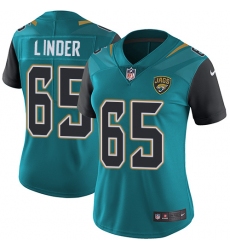 Women's Nike Jacksonville Jaguars #65 Brandon Linder Teal Green Team Color Vapor Untouchable Limited Player NFL Jersey