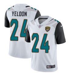 Men's Nike Jacksonville Jaguars #24 T.J. Yeldon White Vapor Untouchable Limited Player NFL Jersey