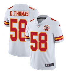 Youth Nike Kansas City Chiefs #58 Derrick Thomas White Vapor Untouchable Limited Player NFL Jersey