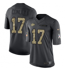 Youth Nike Kansas City Chiefs #17 Chris Conley Limited Black 2016 Salute to Service NFL Jersey
