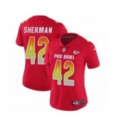 Women's Nike Kansas City Chiefs #42 Anthony Sherman Limited Red AFC 2019 Pro Bowl NFL Jersey