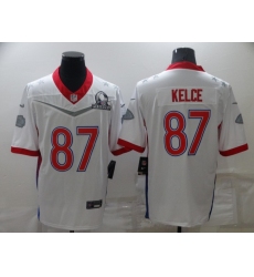 Men's Kansas City Chiefs #87 Travis Kelce Nike White 2022 AFC Pro Bowl Limited Jersey