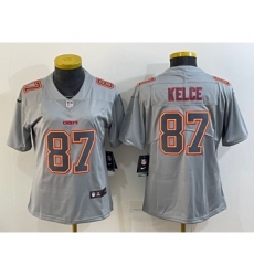 Women's Kansas City Chiefs #87 Travis Kelce Patrick Mahomes Atmosphere Fashion Stitched Jersey