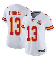 Women's Nike Kansas City Chiefs #13 De'Anthony Thomas White Vapor Untouchable Limited Player NFL Jersey