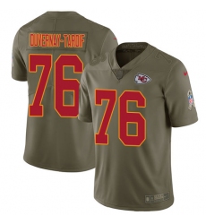 Youth Nike Kansas City Chiefs #76 Laurent Duvernay-Tardif Limited Olive 2017 Salute to Service NFL Jersey