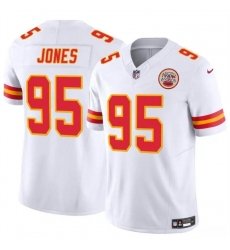 Men's Kansas City Chiefs #95 Chris Jones White 2024 F.U.S.E Vapor Untouchable Limited Stitched Football Jersey