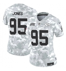 Women's Kansas City Chiefs #95 Chris Jones 2024 F.U.S.E Arctic Camo Salute To Service Limited Stitched Football Jersey(Run Small)