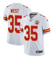 Men's Nike Kansas City Chiefs #35 Charcandrick West White Vapor Untouchable Limited Player NFL Jersey