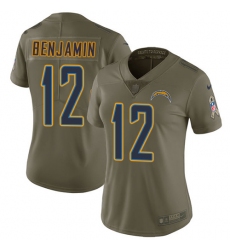 Women's Nike Los Angeles Chargers #12 Travis Benjamin Limited Olive 2017 Salute to Service NFL Jersey