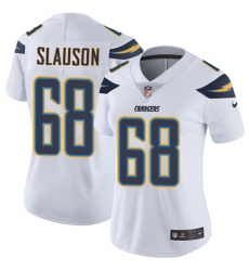 Women's Nike Los Angeles Chargers #68 Matt Slauson White Vapor Untouchable Limited Player NFL Jersey