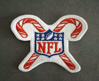 Christmas NFL Candy Cane Patch